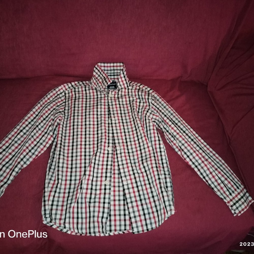 Red and Blue Plaid Button Down Shirt